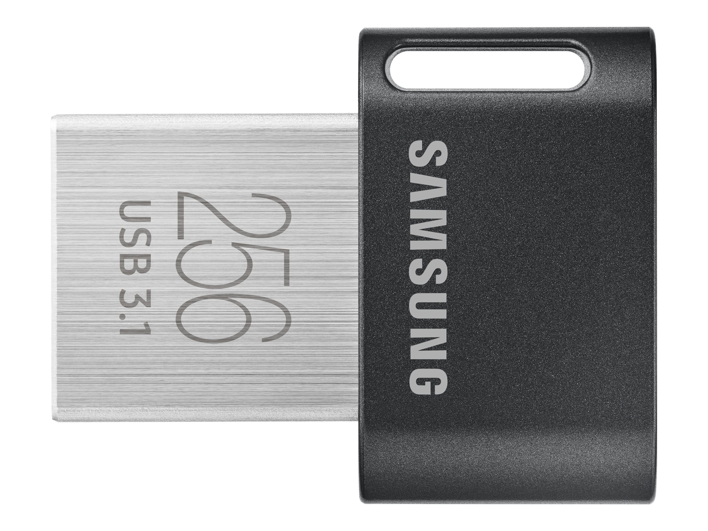 Samsung - FIT Plus - MUF-256AB/APC - 256 GB - USB Type-A - Black/Silver