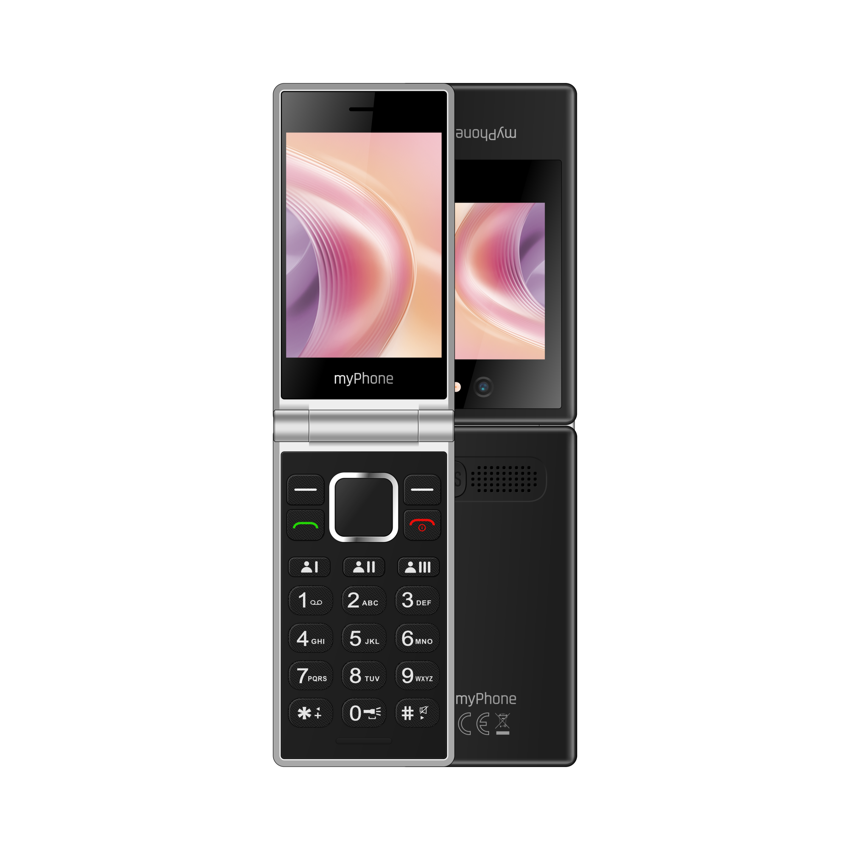 myPhone Tango 2 LTE - Black - 3.5 + 2.4 " - 48 MB - 128 MB - Dual SIM - 3G - Bluetooth - 5 - Main camera resolution 2 MP - 1700 mAh