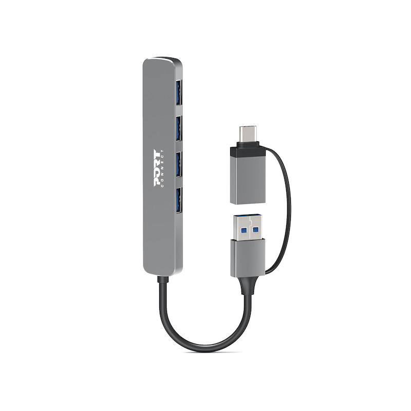 PORT CONNECT - HUB USB-C/USB-A 4 ports USB-A 3.0 5Gbps - 900160