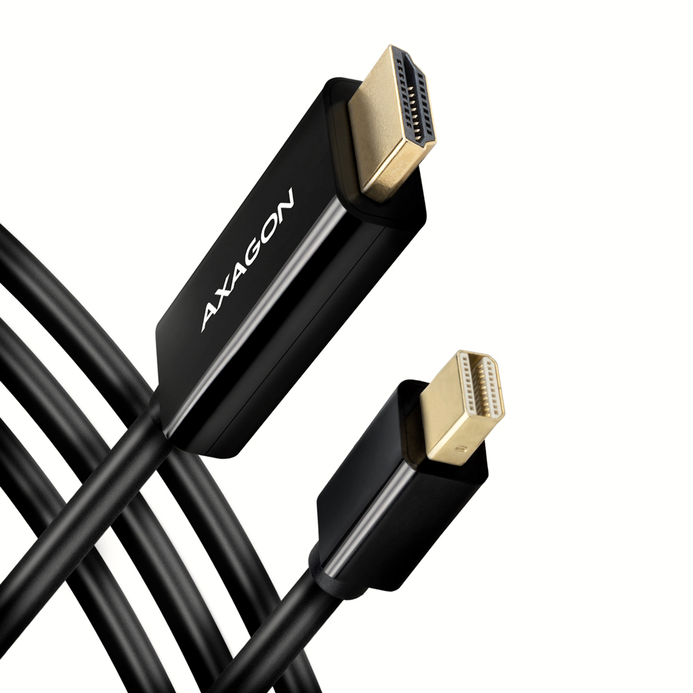 AXAGON MINI DP to HDMI cable, 1.8 m, 4K/30Hz - RVDM-HI14C2 - 1.8 m