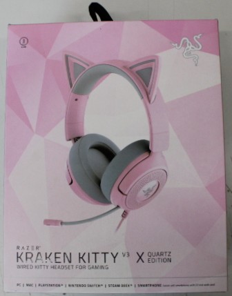 SALE OUT. Razer Kraken Kitty V3 X Headset, Quartz - SALE OUT. Razer Gaming Headset - Kraken Kitty V3 X - Wired - Over-Ear - Microphone - Quartz - DEMO - Warranty 24 month(s)