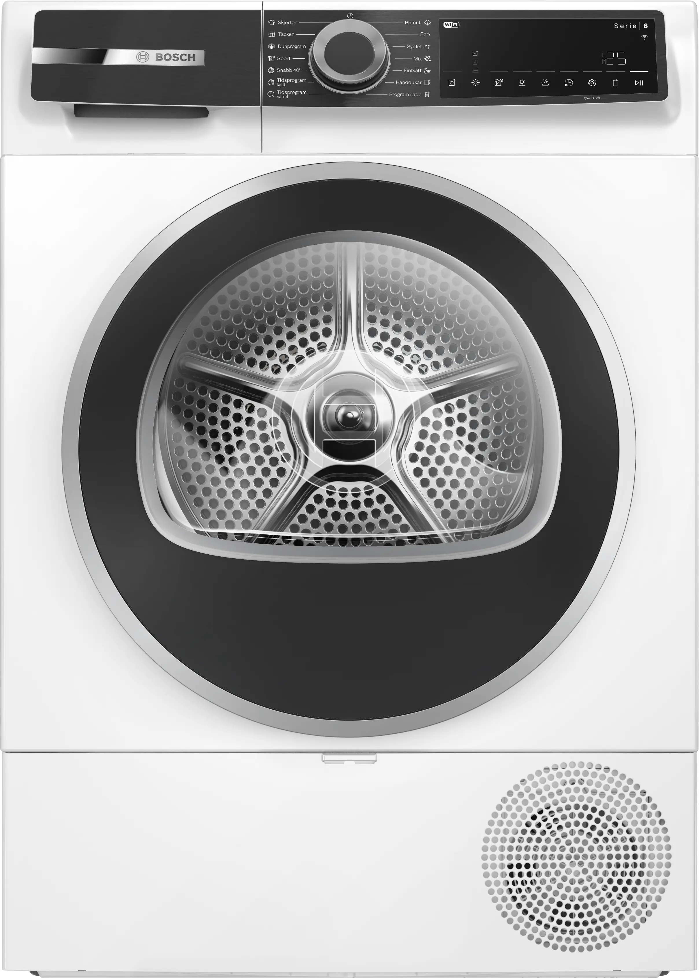 BOSCH Dryer WQK2420LSN, 9kg, Energy class D, Heat Pump, White
