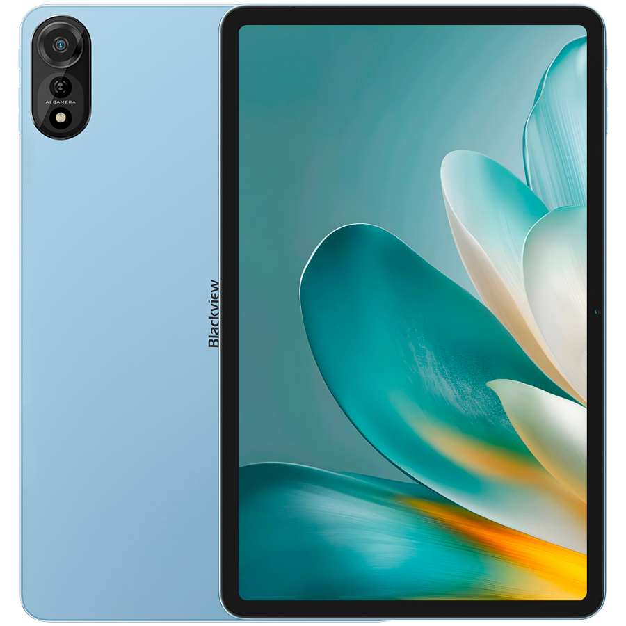 Blackview MEGA 2 WiFi 12-inch FHD 1200x2000 90Hz 12GB+256GB Allwinner A733 Octa-core 2.2GHz Cam Front 8MP Rear 16MP 9000mAh NO Charging Netflix HD TUV Rheiland Android 15 Ice Blue