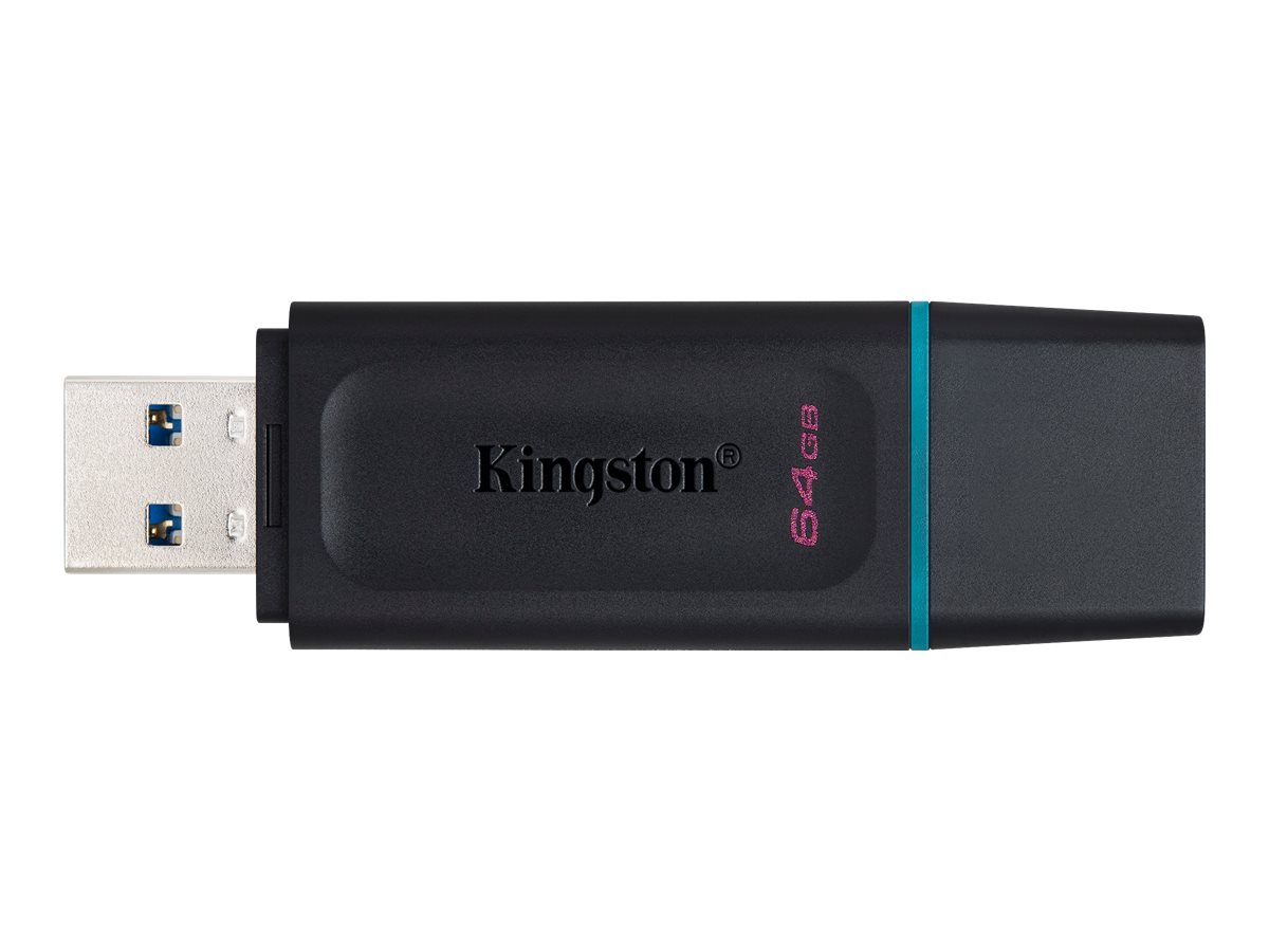 Kingston - USB Flash Drive - DataTraveler Exodia - 64 GB - USB Type-A - Black/Blue