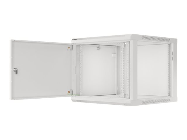 Lanberg - Rack cabinet 19" wall-mount 9U/600x600 (flat pack) for self-assembly with metal door - WF01-6609-00S - Grey