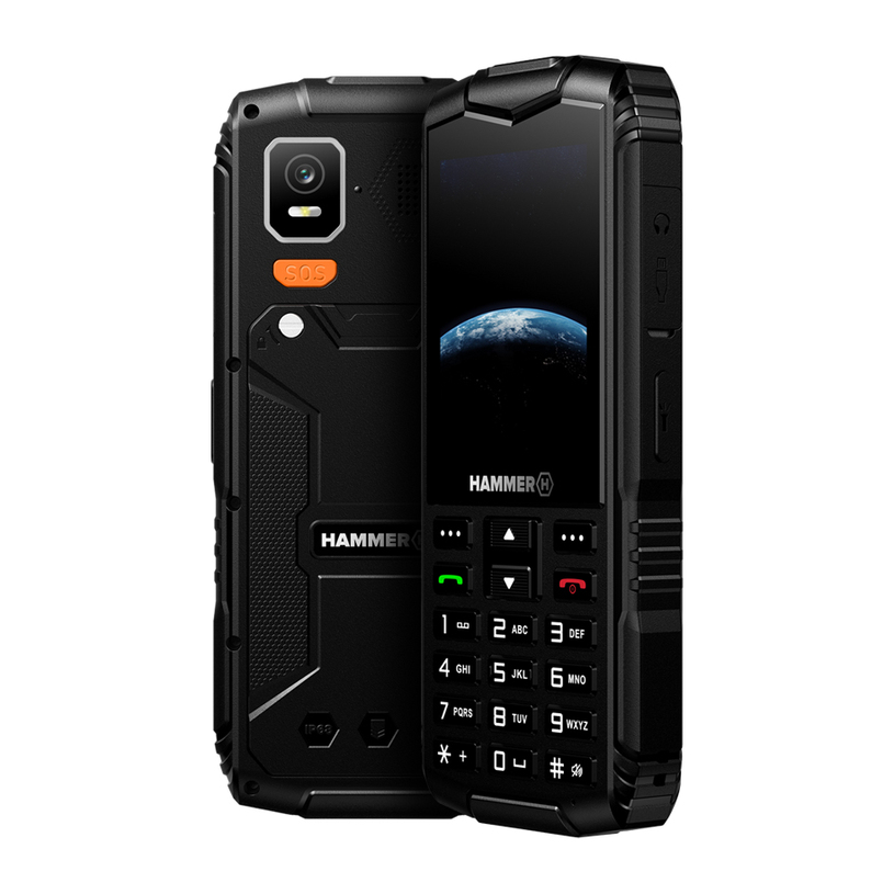 Hammer Horizon LTE - Black - 2.8 " - IPS - 64 MB - 128 MB - Dual SIM - 3G - Bluetooth - 5.0 - Main camera resolution 2 MP - 3000 mAh