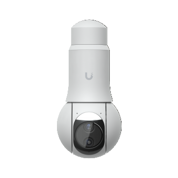 Ubiquiti UVC-G6-PTZ-W All-weather, 4K dual-lens camera with 10x hybrid zoom, 1/1.8" 8MP image sensor, Multi-TOPS AI Engine, and ultra-low latency pan-tilt-zoom control for motion tracking