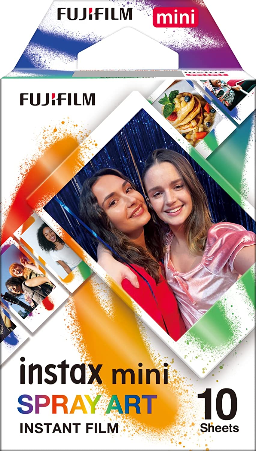 Fujifilm - Instax Mini - Art Spray Sheet Instant Film - 54 x 86 mm - Image size: 46 x 62 mm - Quantity 10