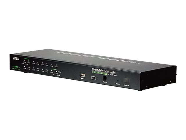 Aten - 1-Local/Remote Shared Access 16-Port PS/2-USB VGA KVM Over IP Switch - CS1716I-AT-G - 1 x SPHD Male (Yellow), 16 x SPHD Female (Yellow), 1 x DB-25 Male, 1 x DC Jack, 1 x RJ-45 Female, 1 x RJ-11, 1 x USB Type A Female