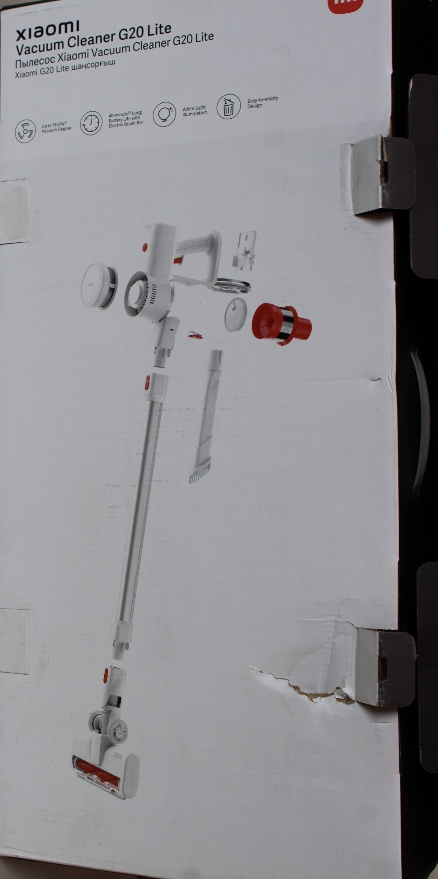 SALE OUT. - Xiaomi - Vacuum Cleaner - G20 Lite EU - Cordless - 215 W - 22.2 V - White - Warranty 22 month(s) - DAMAGED PACKAGING