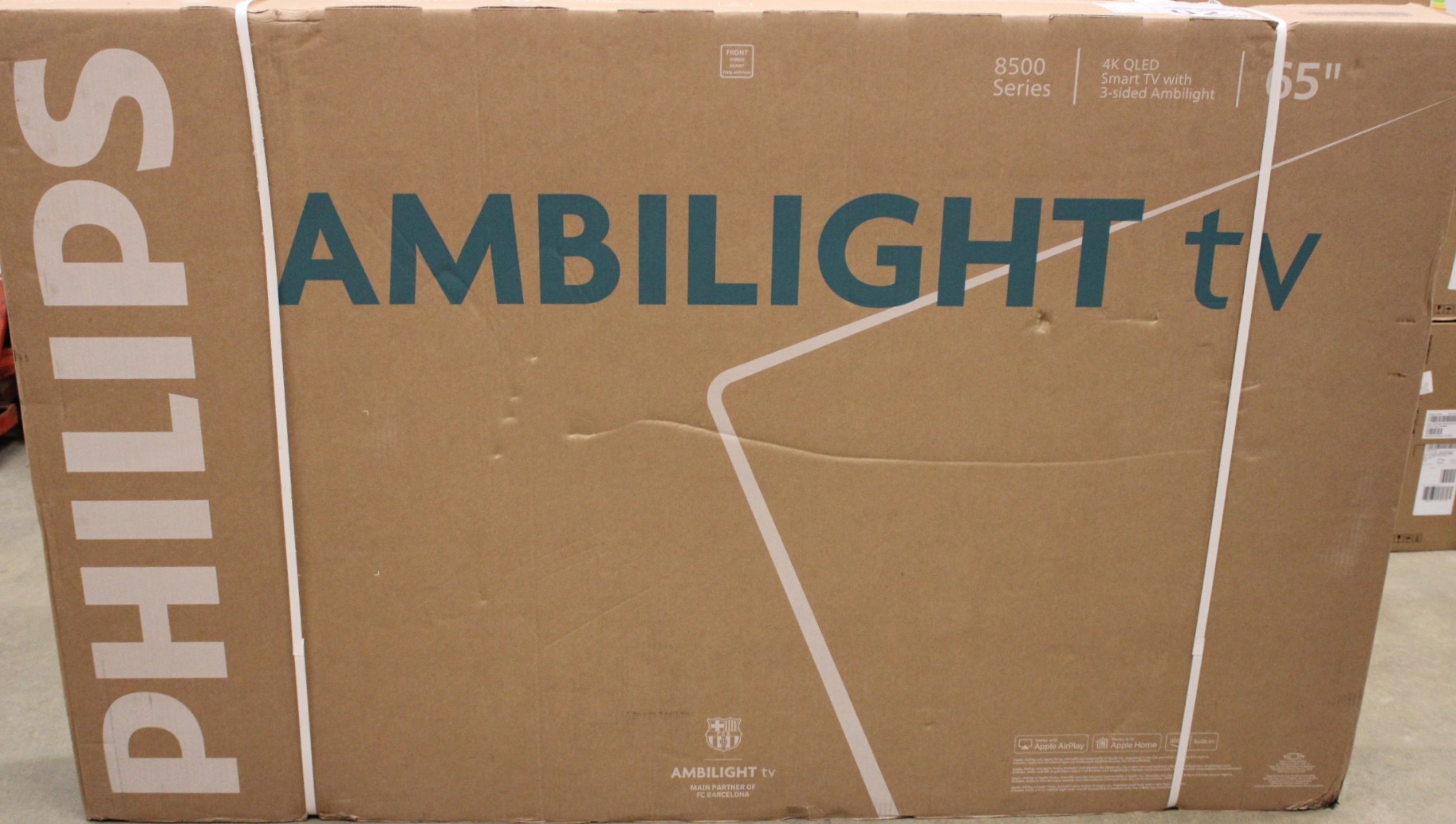 SALE OUT. Philips 65PUS8510/12 65" (164cm) QLED 4K Ambilight TV - Philips 65PUS8510/12 - 65 - Smart TV - TITAN OS - UHD - Black - DAMAGED PACKAGING
