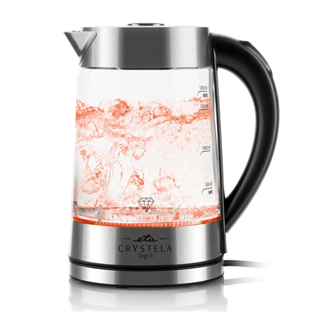 ETA Kettle - ETA515490000 CRYSTELA DIGI II - Electric - 2200 W - 1.7 L - Glass - 360° rotational base - Glass