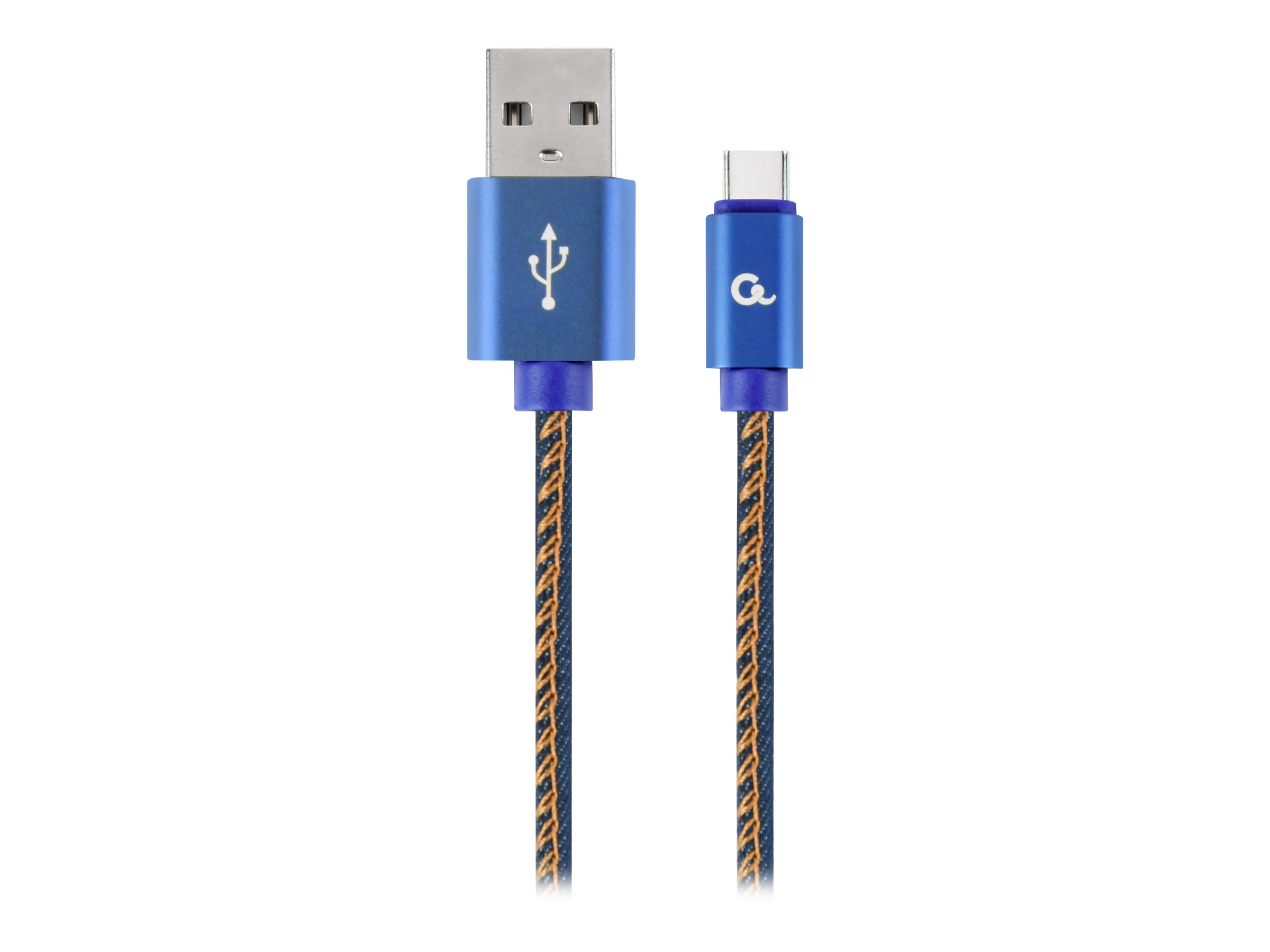 Cablexpert - Premium Jeans (Denim) Type-C USB Cable with Metal Connectors - CC-USB2J-AMCM-1M-BL