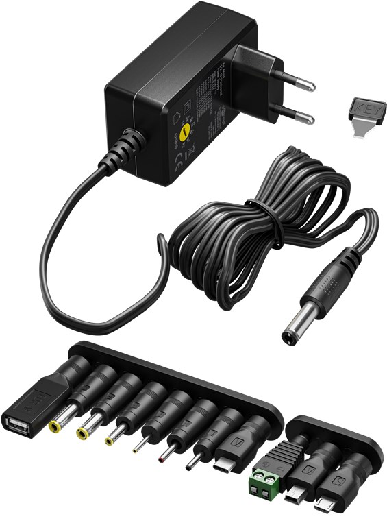 Goobay Universal Power Supply 5-15V, Max. 36W, 2.4A - 74436
