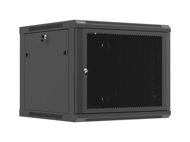 Lanberg Wall mounted installation cabinet 19" 9U 600X600 - WF01-6609-23B - Black