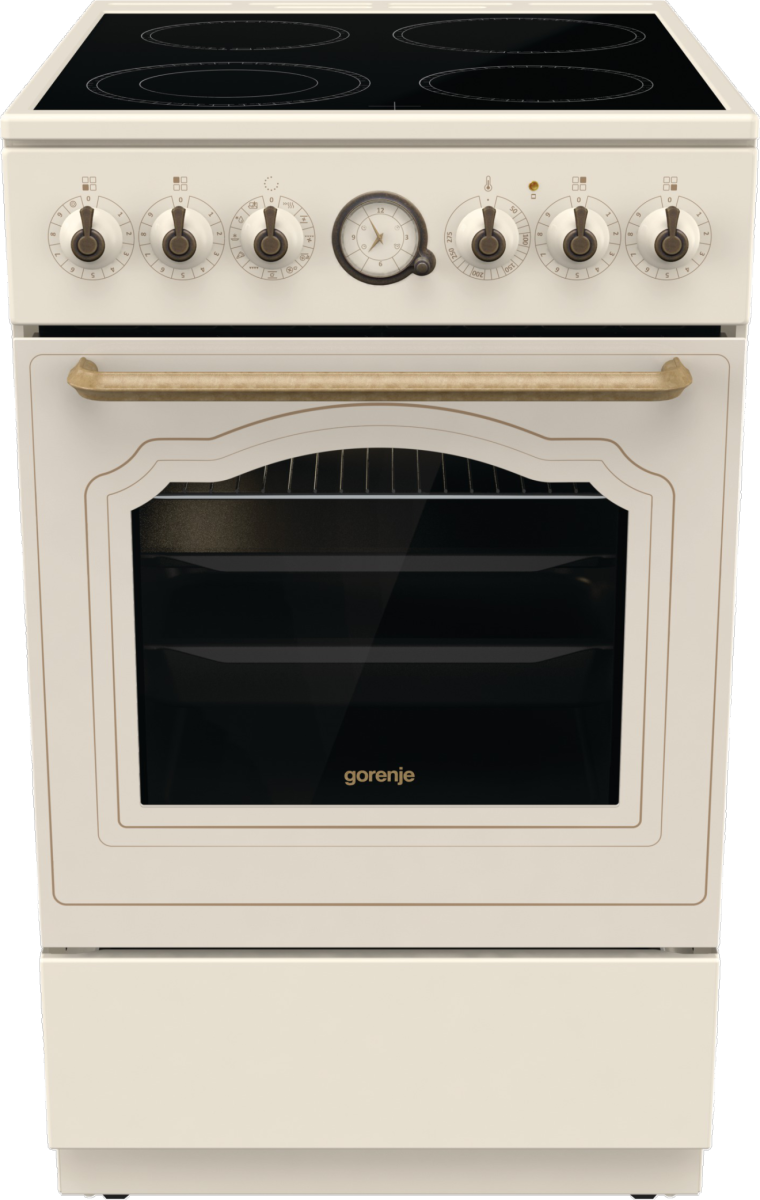 Gorenje - Cooker - GECS5B70CLI - Hob type Vitroceramic - Oven type Electric - Beige - Width 50 cm - Depth 59.4 cm - 70 L