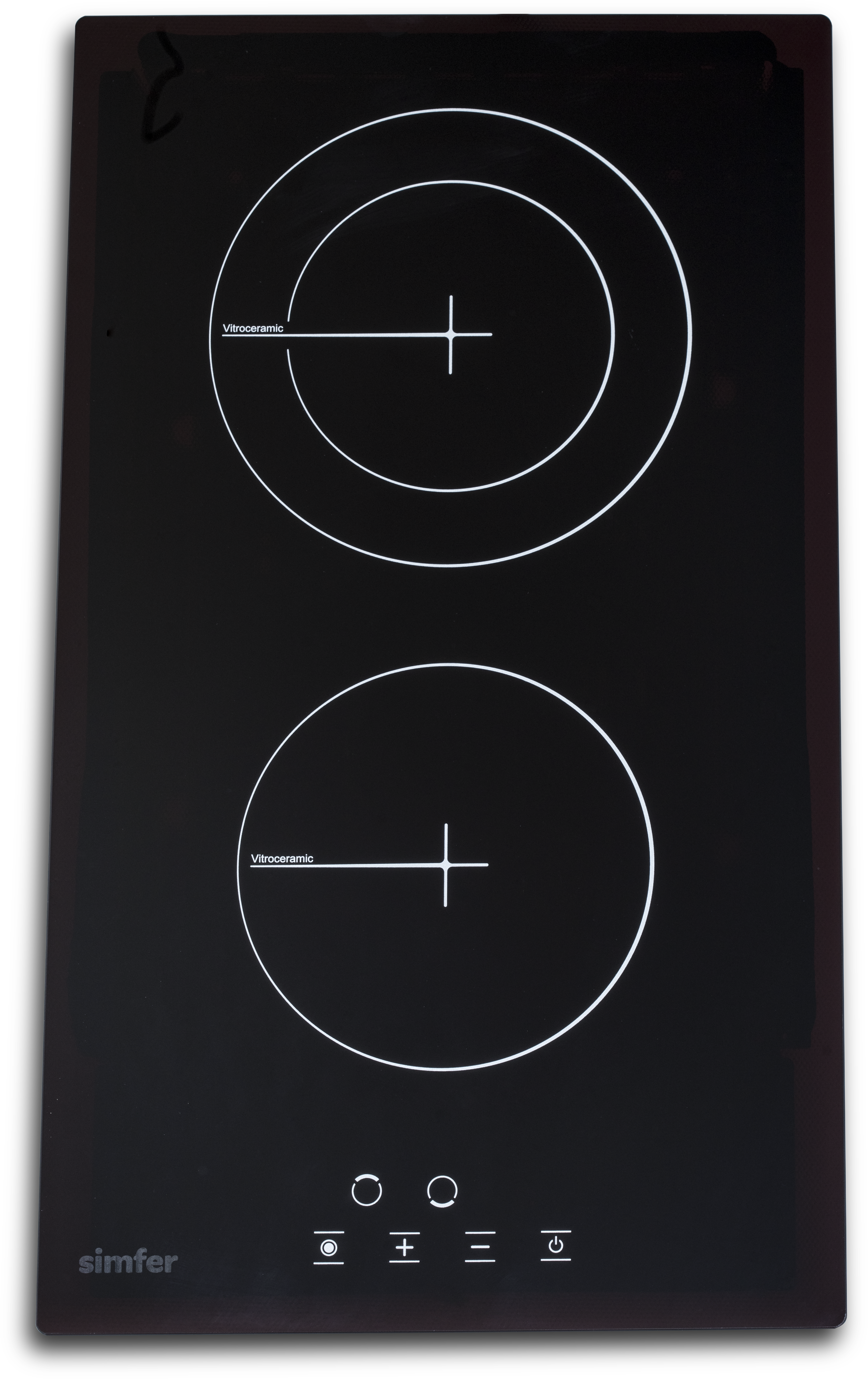 Simfer - Hob - H3.020.DEBSP - Vitroceramic - Number of burners/cooking zones 2 - Touch - Black