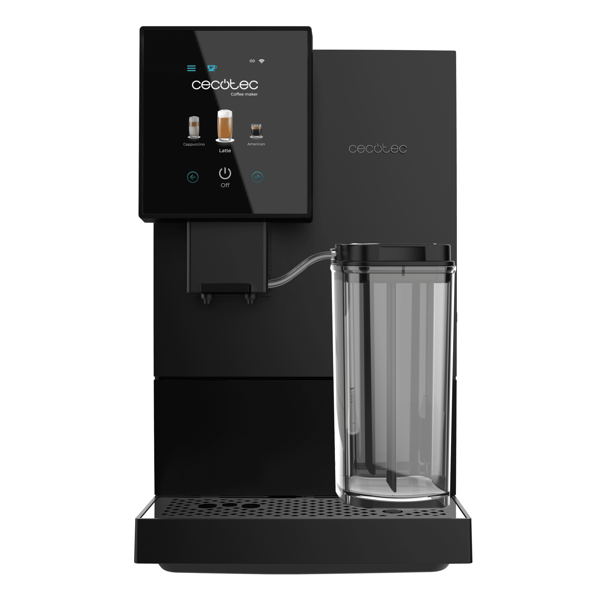 Cecotec Coffee Maker - Cremmaet Compactccino Connected - Pump pressure 19 bar - Built-in milk frother - Super-automatic - Black