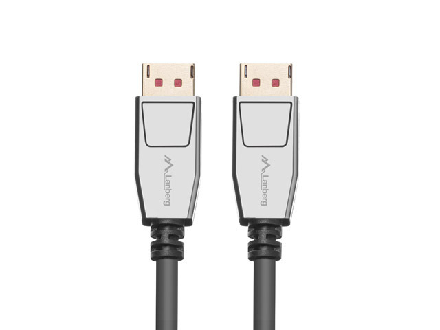 Lanberg DisplayPort M/M Cable 20 PIN V1.4 8K 60HZ - CA-DPDP-20CU-0010-BK - 1 m