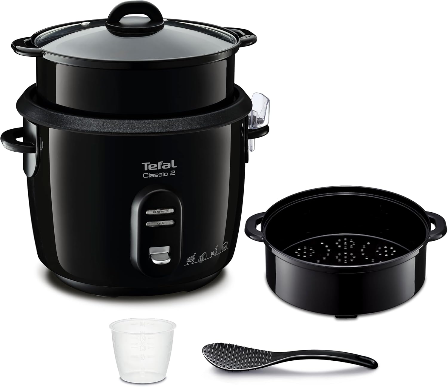 TEFAL - RK103811 Classic 2 - Rice cooker - 600 W - 5 L - Number of programs 3 - Black