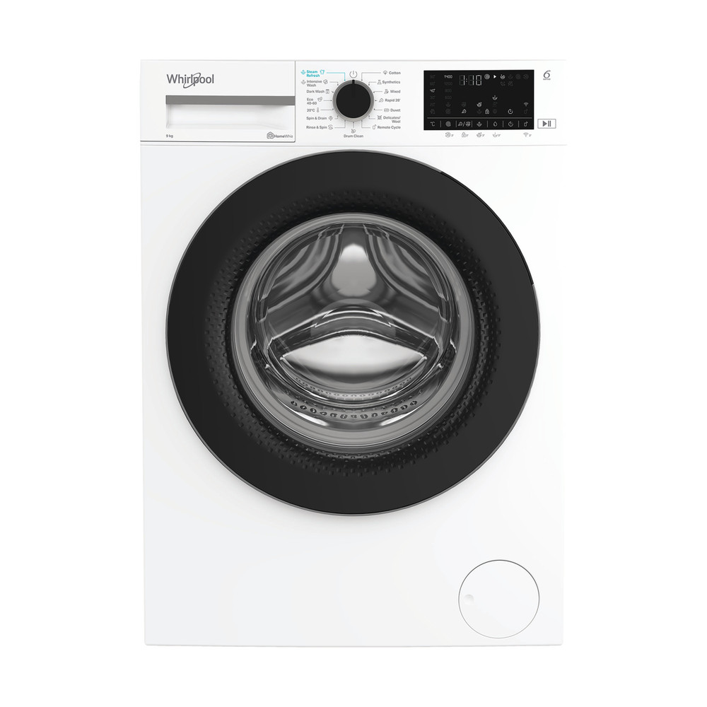 Whirlpool - Washing machine - WAM 97WB EE - Energy efficiency class A - Front loading - Washing capacity 9 kg - 1400 RPM - Depth 58 cm - Width 60 cm - Display - Digital - Steam function - White