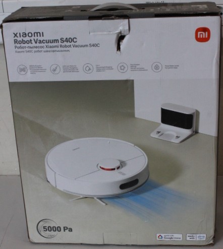 SALE OUT. Xiaomi Robot Vacuum S40C EU - Xiaomi Robot Vacuum S40C EU - Wet&Dry - 2600 mAh - Dust capacity 0.52 L - 5000 Pa - White - DAMAGED PACKAGING
