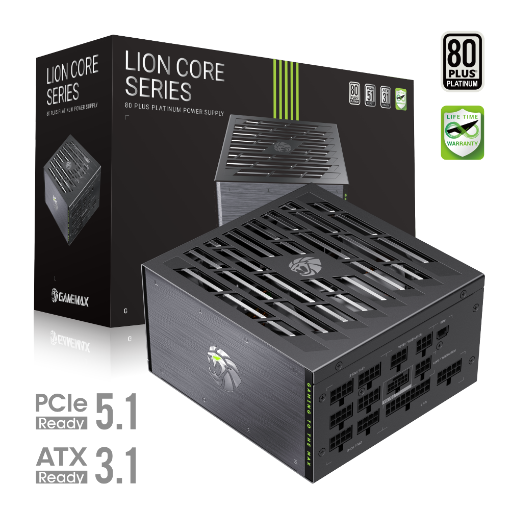 Gamemax PSU - LION CORE 1200P - 1200 W - Platinum - Full Modular