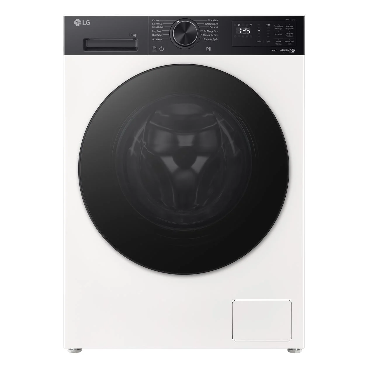 LG - Washing machine - F4X5011TKB - Energy efficiency class A - Front loading - Washing capacity 11 kg - 1400 RPM - Depth 57 cm - Width 60 cm - Display - LED - White