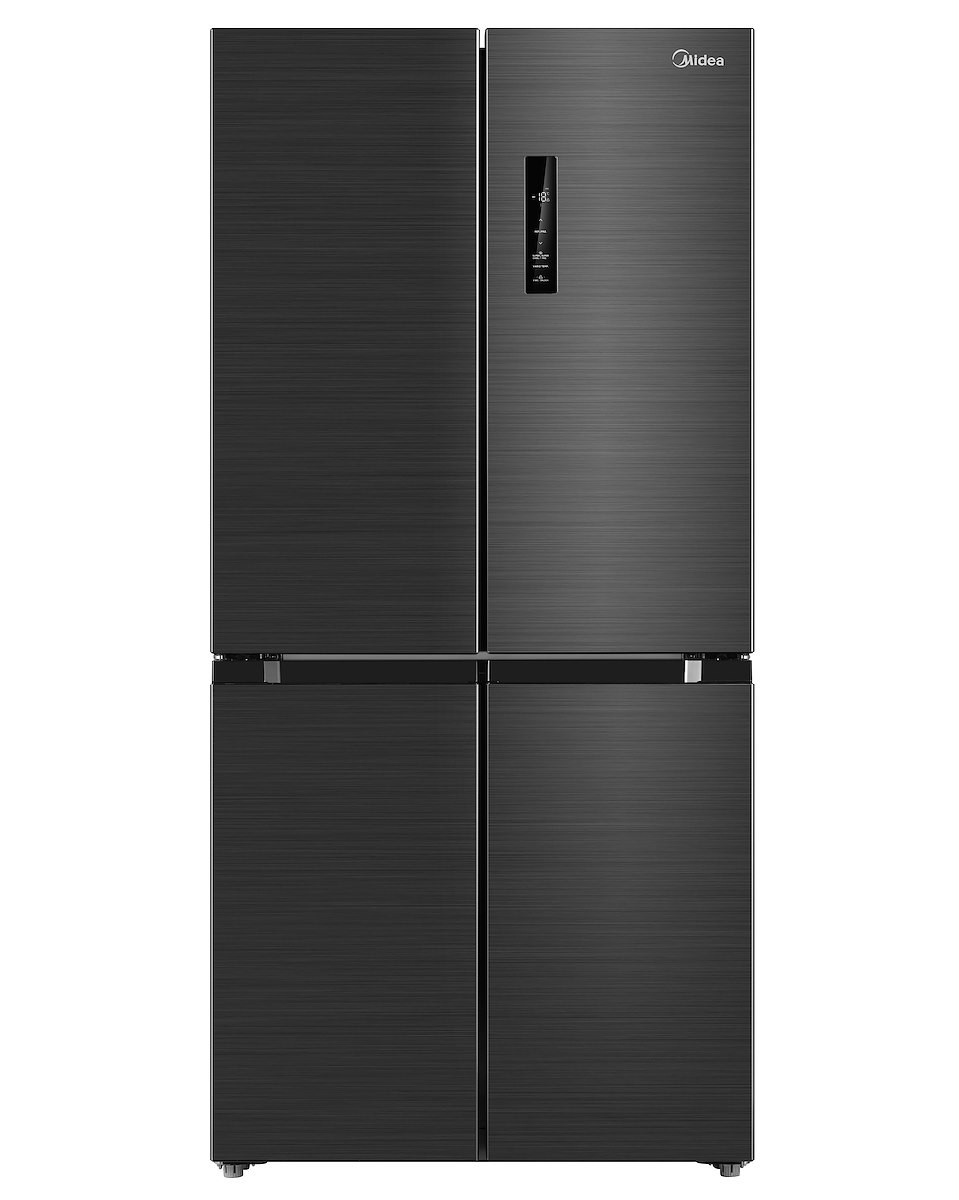 Midea Refrigerator - MDRF632FIE45 - Energy efficiency class E - Free standing - Side by Side - Height 177.5 cm - No Frost system - Fridge net capacity 305 L - Freezer net capacity 168 L - Display - 35 dB - Dark Inox