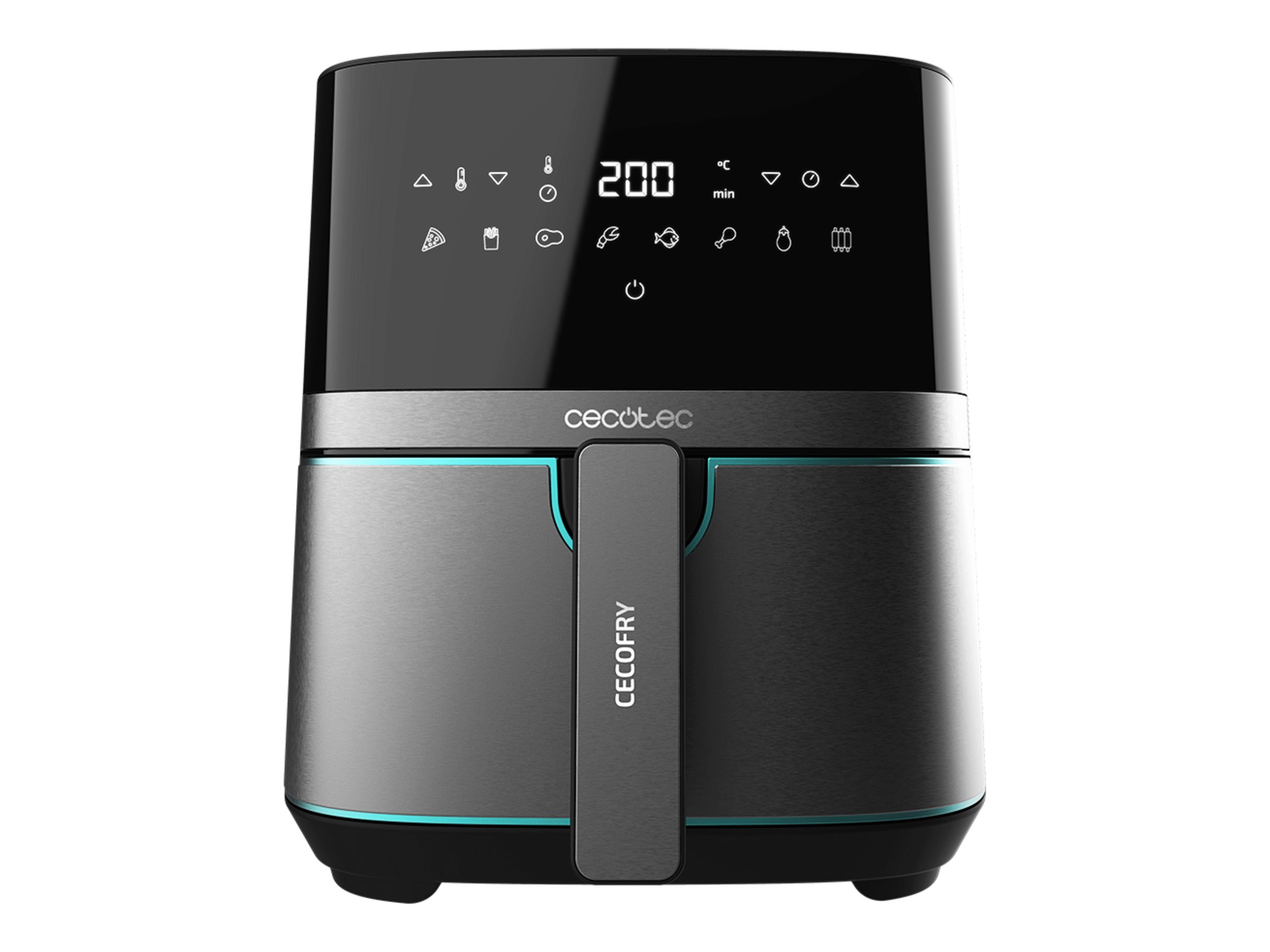 Cecotec Hot air fryer - Cecofry Full InoxBlack 5500 Pro - Power 1700 W - Capacity 5.5 L - Black inox/Black