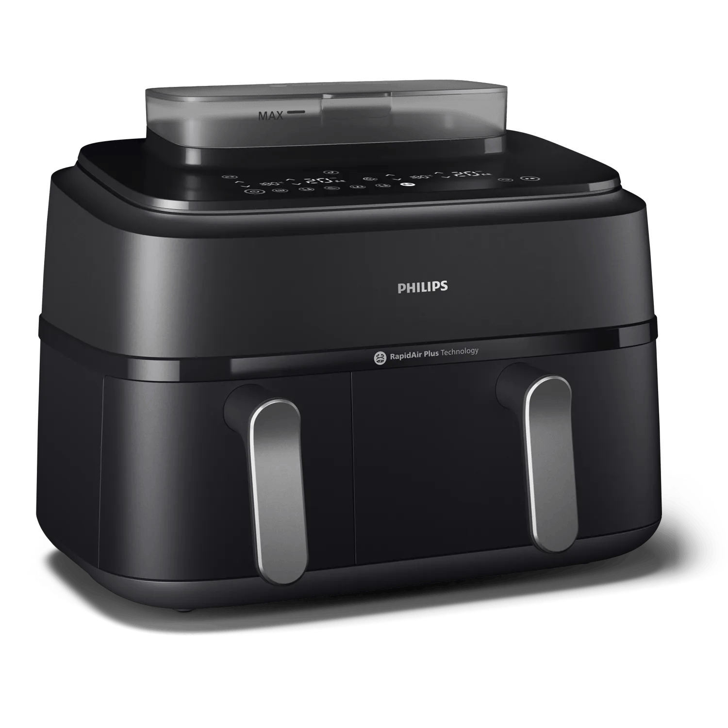 Philips - Dual Basket Airfryer - NA551/00 5000 Series - Power 2750 W - Capacity 9 L - RapidAir Plus and Air Steam - Black