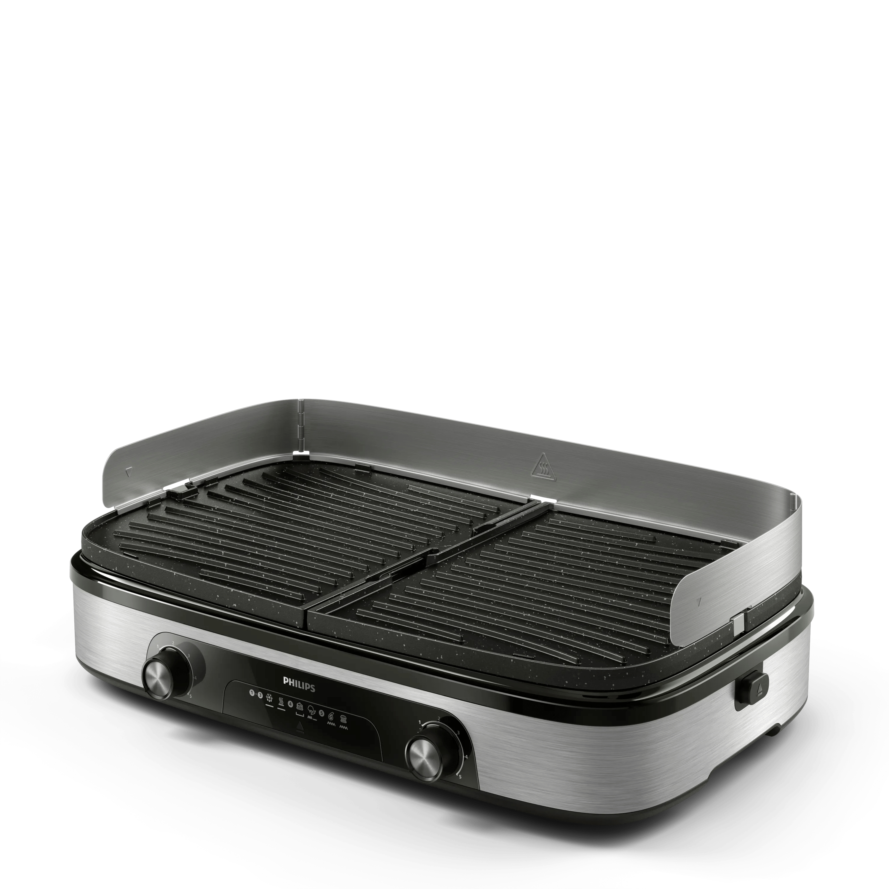 Philips HD6222/90 Table Grill, Black/Stainless Steel - Philips
