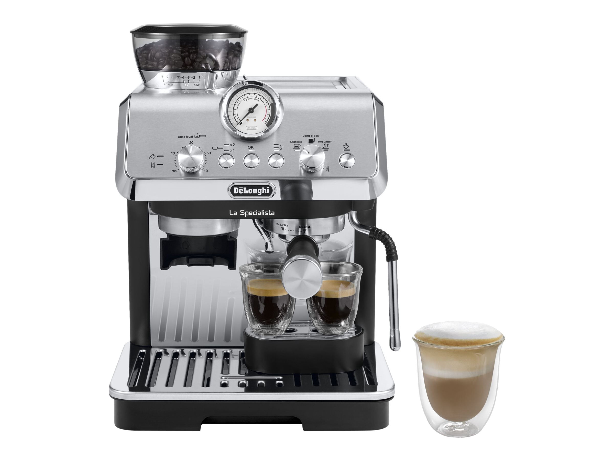 Delonghi Coffee machine - EC9155.MB - Pump pressure 15 bar - Built-in milk frother - Manual - Metal Black - 1400 W