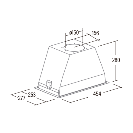 CATA - Hood - GT-PLUS 45 WH/M - Canopy - Energy efficiency class C - Width 60 cm - 645 m³/h - Mechanical control - CSLED - White