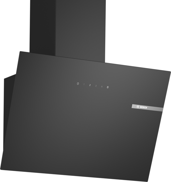 Bosch - Hood - DWK65DK60 - Wall mounted - Energy efficiency class A - Width 59 cm - 430 m³/h - Electronic control - LED - Black