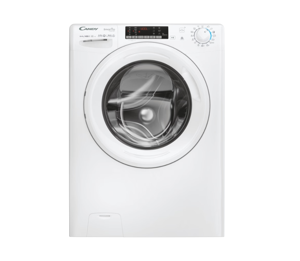 Candy - Washing Machine with Dryer - COW 4644TWM6/1-S - Energy efficiency class A/E - Front loading - Washing capacity 6 kg - 1400 RPM - Depth 45 cm - Width 60 cm - Display - 4 Digit - Drying system - Drying capacity 4 kg - Wi-Fi - White