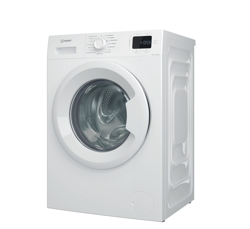 INDESIT - Washing machine - IM 762 MY TIME EE - Energy efficiency class A - Front loading - Washing capacity 7 kg - 1200 RPM - Depth 50 cm - Width 60 cm - Display - Digit - Steam function - White