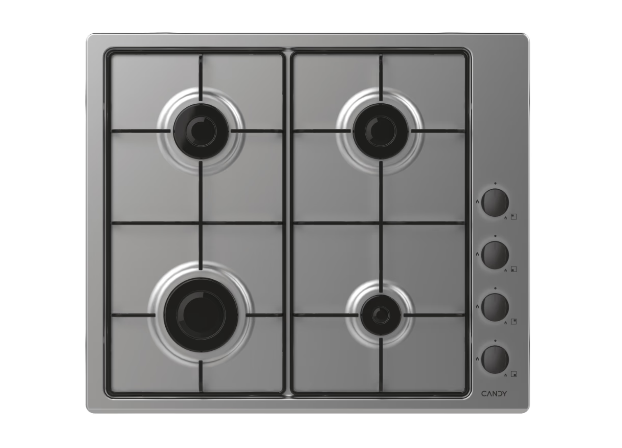 Candy Hob - Idea CHW6LBX/4U2 - Gas - Number of burners/cooking zones 4 - Knob - Stainless Steel