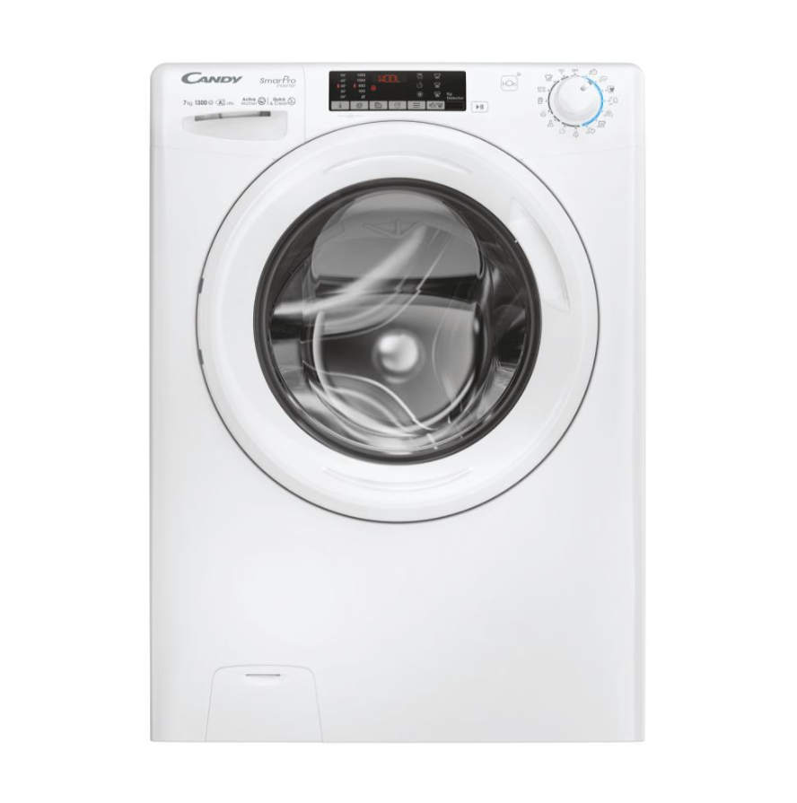 Candy - Washing machine - CO4 374TWM6/1-S - Energy efficiency class A - Front loading - Washing capacity 7 kg - 1300 RPM - Depth 45.4 cm - Width 60 cm - Display - 4-digit - Direct drive - Wi-Fi - White
