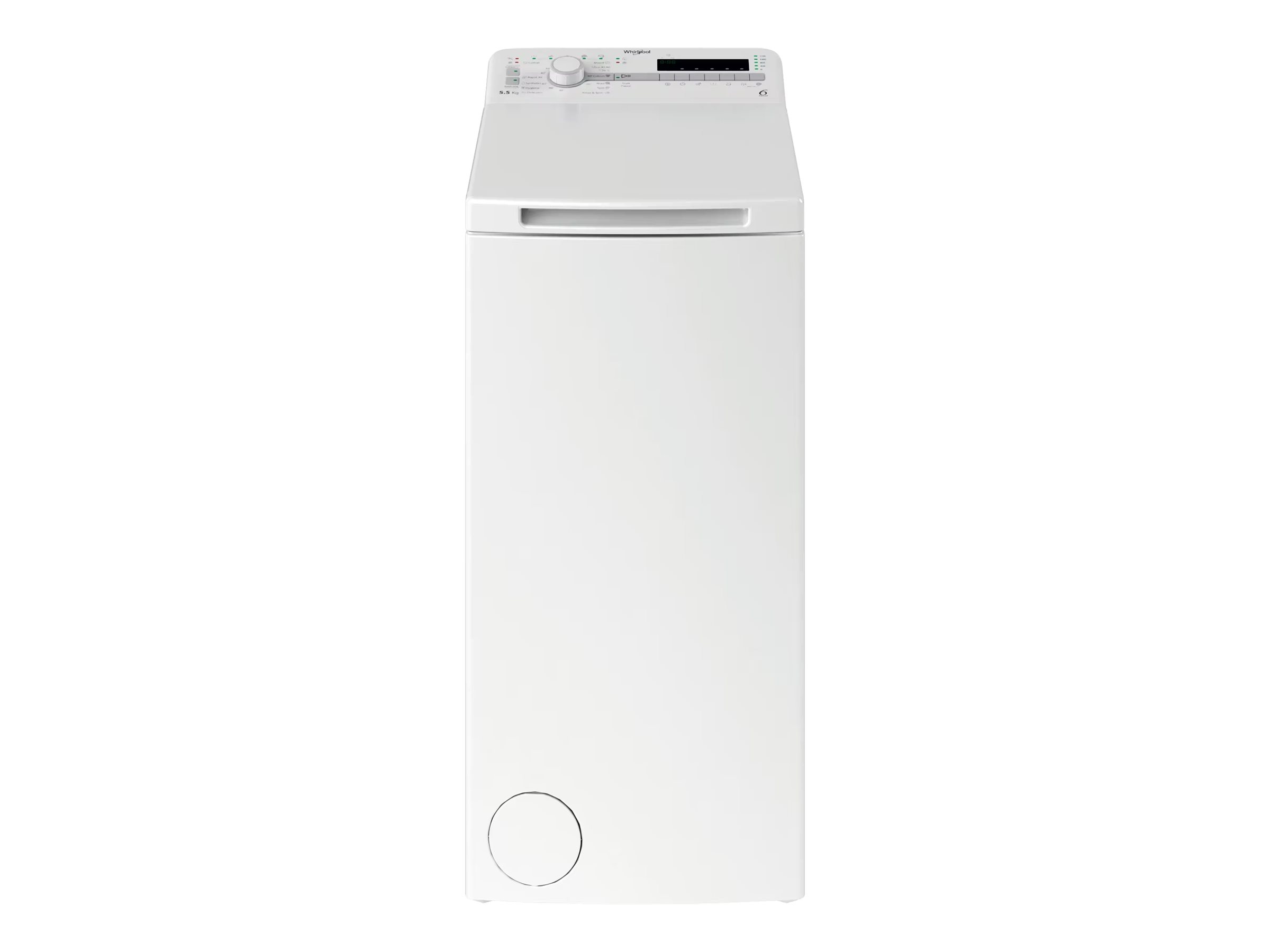 Whirlpool - Washing Machine - TDLR 55140S - Energy efficiency class C - Top loading - Washing capacity 5.5 kg - 1100 RPM - Depth 60 cm - Width 40 cm - Digital - White
