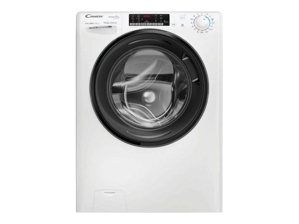 Candy - Washing machine with dryer - CSOW44644TWMB6-S - Energy efficiency class A/E - Front loading - Washing capacity 6 kg - 1400 RPM - Depth 45 cm - Width 60 cm - Display - Digital - Drying system - Drying capacity 4 kg - Steam function - Wi-Fi - White