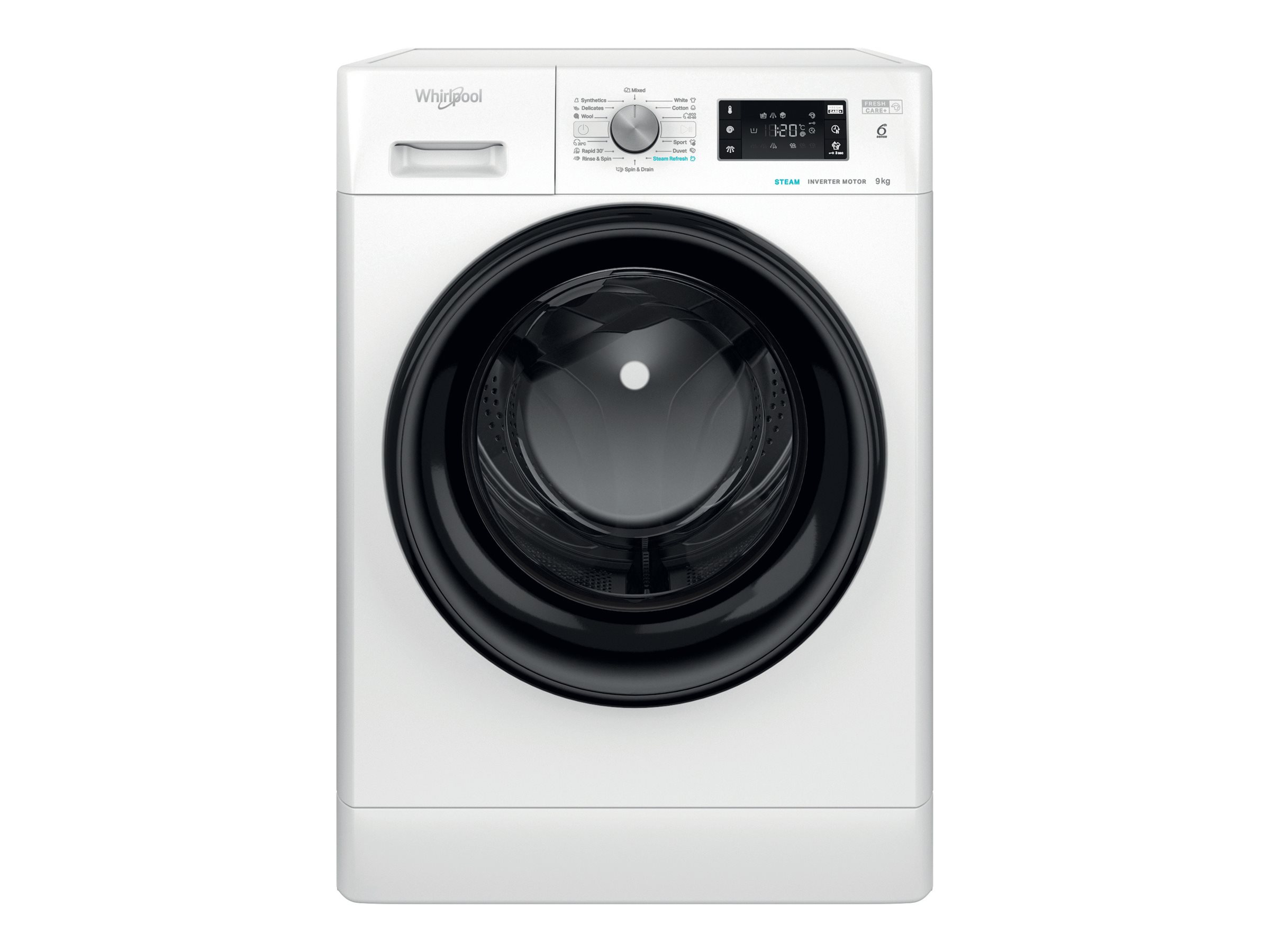 Whirlpool - Washing machine - FFB 9479 BV EE - Energy efficiency class A - Front loading - Washing capacity 9 kg - 1400 RPM - Depth 63 cm - Width 59.5 cm - Digital - Steam function - White