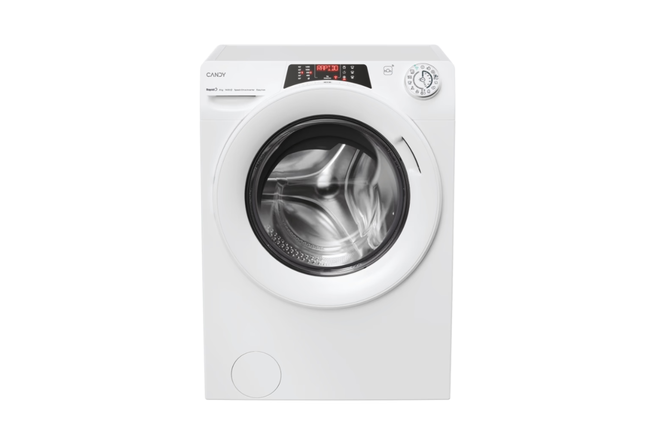Candy - Washing Machine - RO 1486DWMT/1-S - Energy efficiency class A - Front loading - Washing capacity 8 kg - 1400 RPM - Depth 54 cm - Width 60 cm - Display - Digital - Steam function - White
