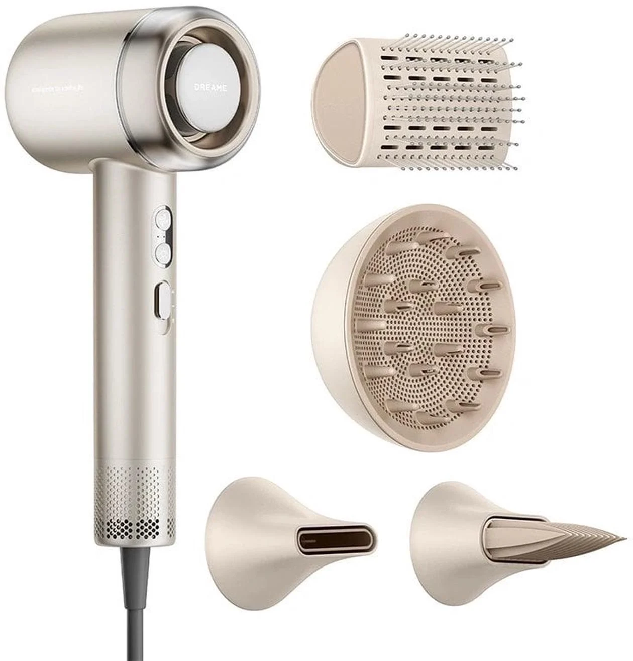 Dreame Hair Dryer - AHG40A GO - 2000 W - Number of temperature settings 4 - Ionic function - Diffuser nozzle - Gold