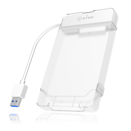 Raidsonic - ICY BOX - Adapter cable with protective a cover for 2.5" SATA hard disks to USB 3.0, blue Access LED - SATA - USB 3.0 - 2.5"