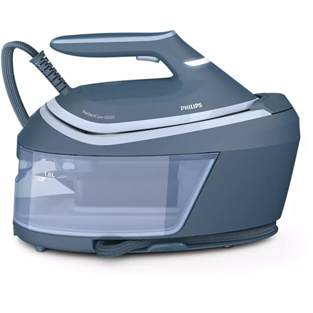 Philips - Ironing System - PSG6042/20 PerfectCare 6000 Series - 2400 W - 1.8 L - 8 bar - Auto power off - Vertical steam function - Calc-clean function - Blue