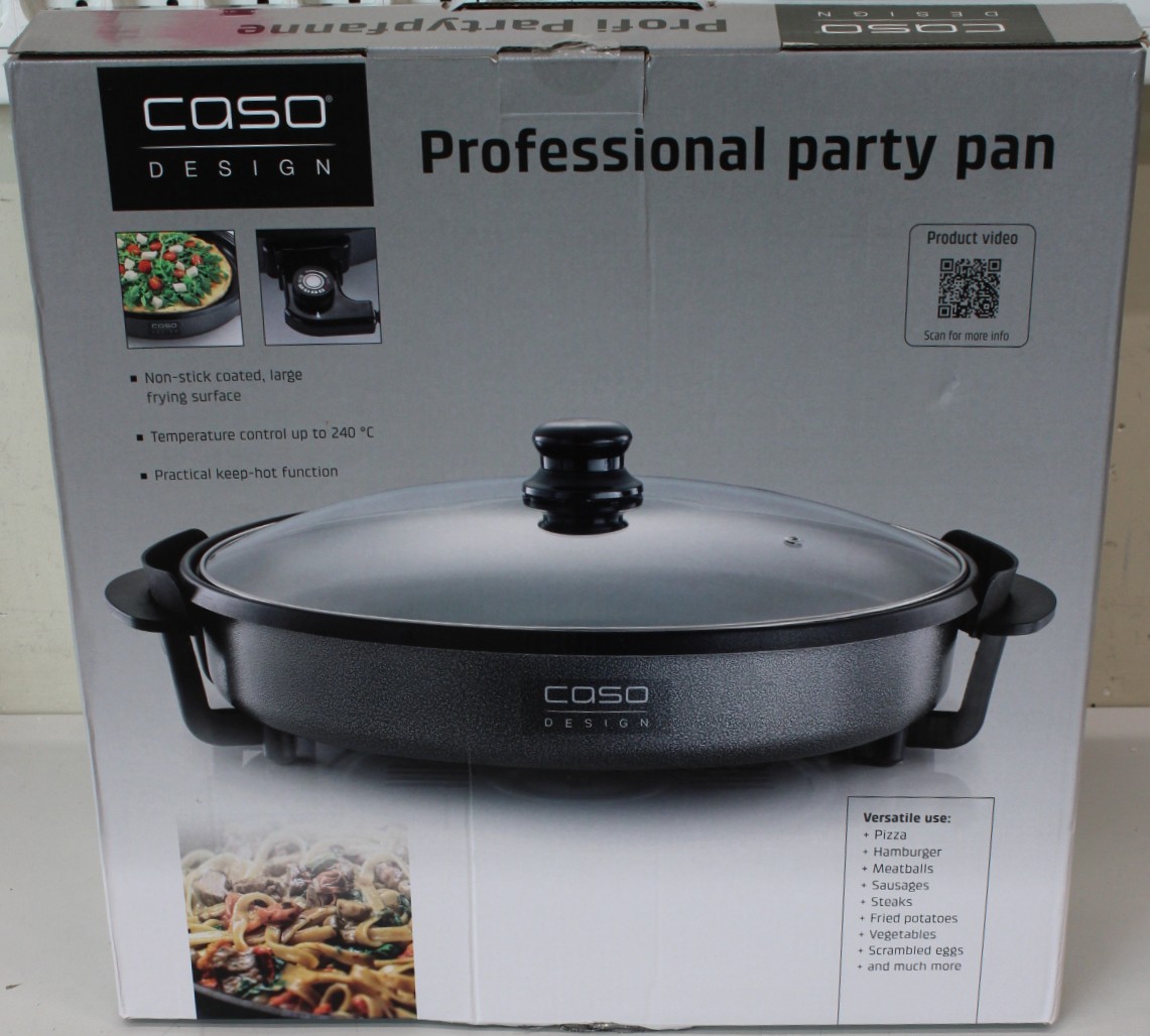 SALE OUT. Caso Professional Party Pan, 1500 W, Grey - Caso - Professional Party Pan - 1500 W - Number of programs 1 - Grey - DAMAGED PACKAGING