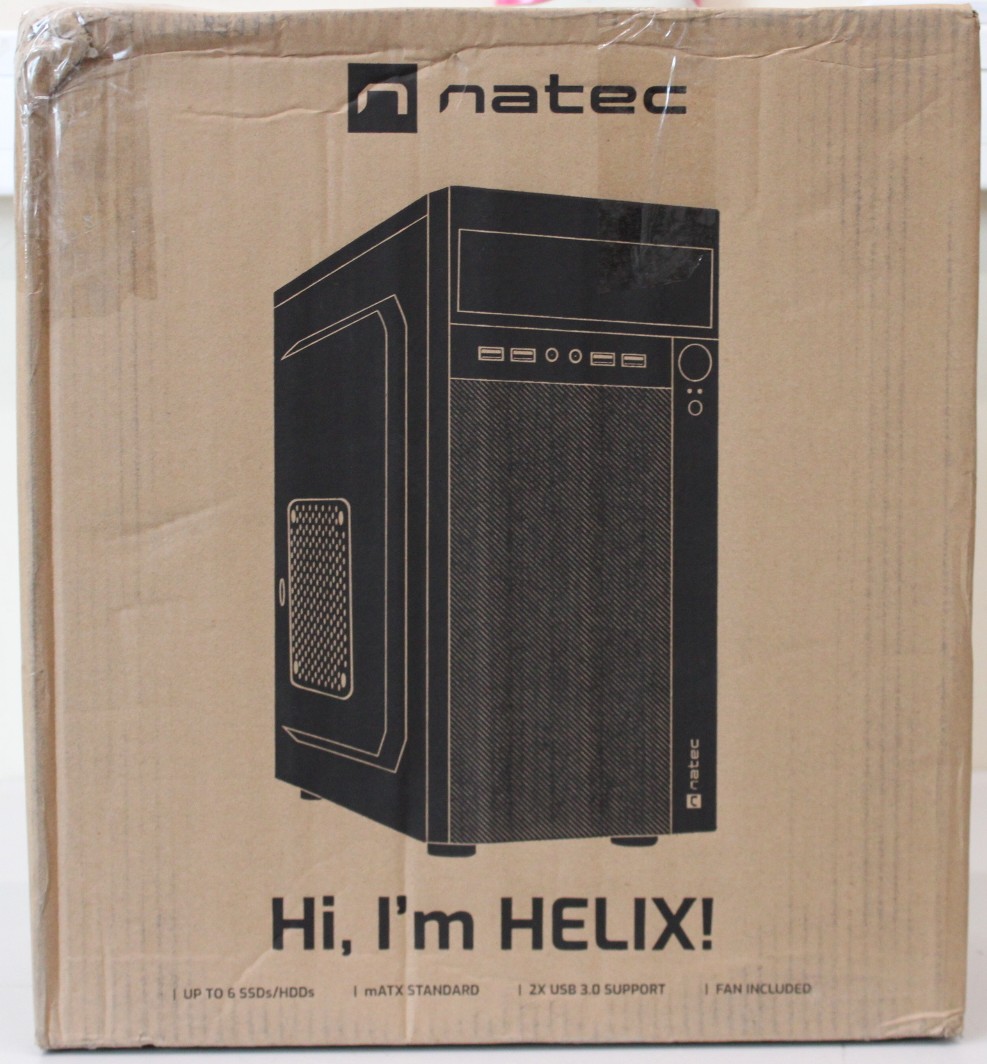 SALE OUT. - Natec - PC Case - Helix Matx - Black - Mini Tower - DAMAGED PACKAGING