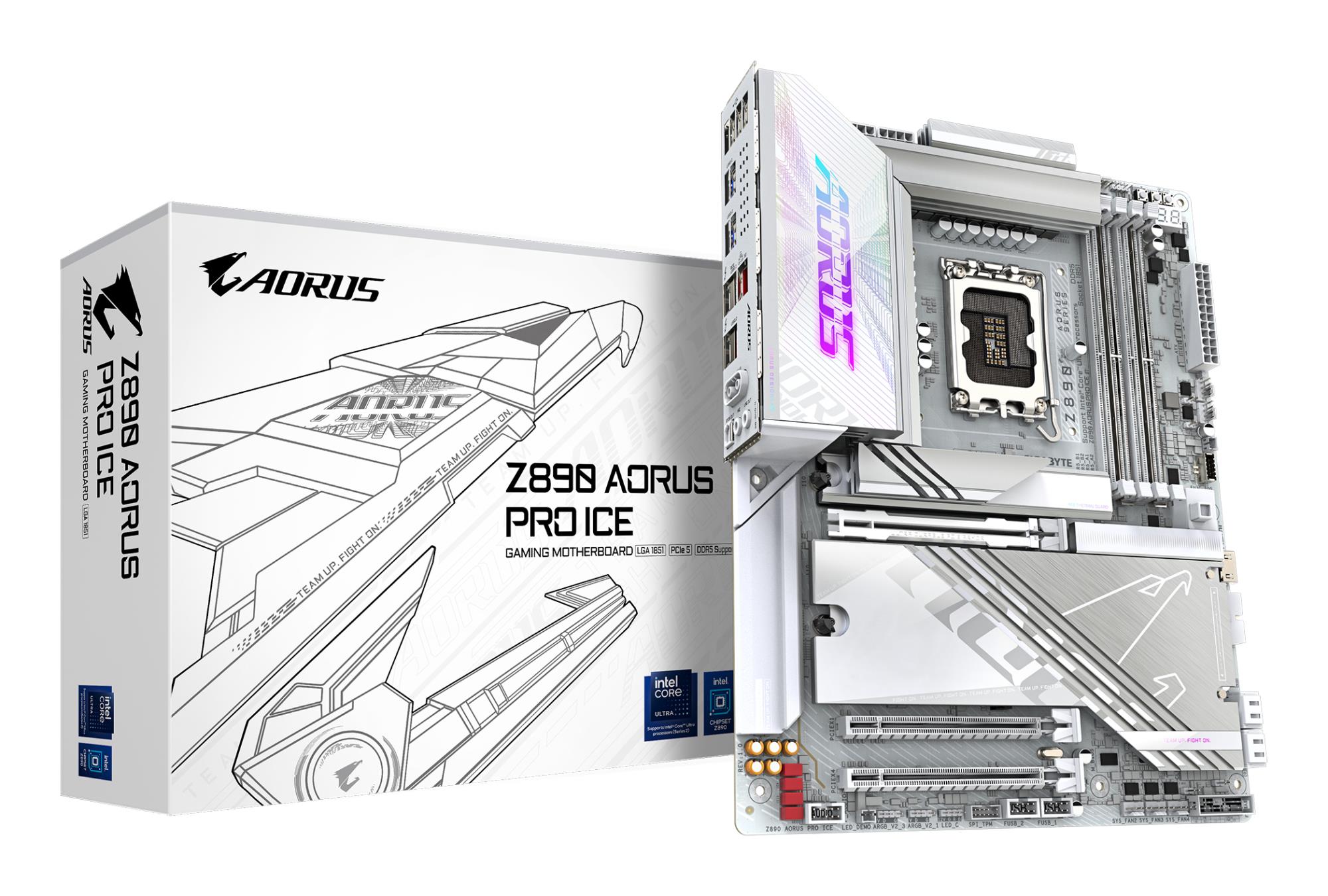 Mainboard|GIGABYTE|Intel Z890|LGA1851|ATX|Memory DDR5|Memory slots 4|1xPCI-Express 4.0 1x|1xPCI-Express 4.0 4x	|1xPCI-Express 5.0 16x|5xM.2|4xUSB 2.0|6xUSB 3.2|2xUSB-C w/Thunderbolt|1xOptical S/PDIF|1xRJ45|2xAudio port|Z890AORUSPROICE