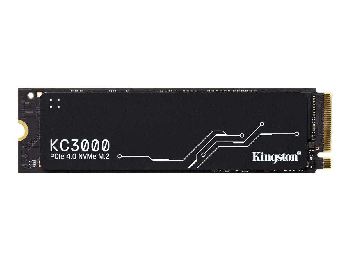 Kingston - SSD - KC3000 - 1024 GB - SSD form factor M.2 2280 - Solid-state drive interface PCIe 4.0 NVMe M.2 - Read speed 7000 MB/s - Write speed 6000 MB/s